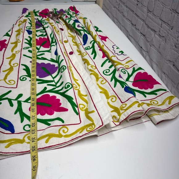 AML Embroidered Floral Maxi Skirt  MADE IN INDIA one size - Picture 3 of 12